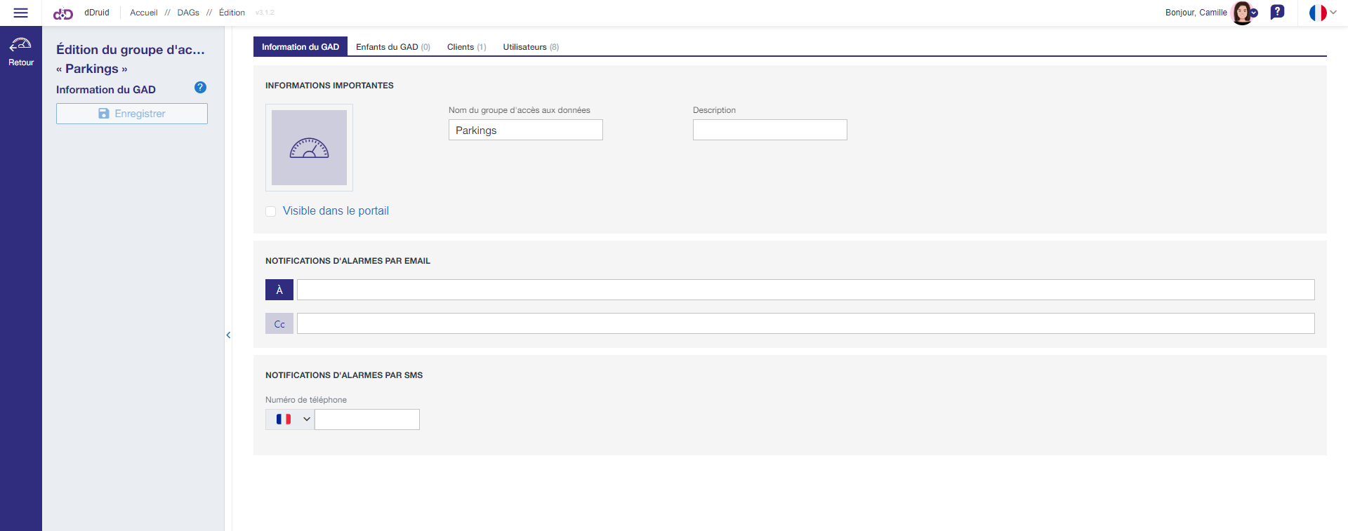 Gestion des notifications sur DAG